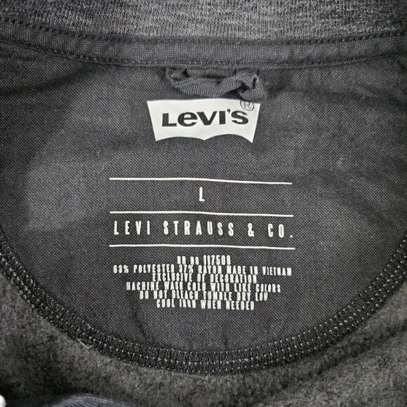 Levi’s Men’s Fleece Lined Henley Pullover Long Sleeve Gray Shirt – Size Large - Picture 4 of 15